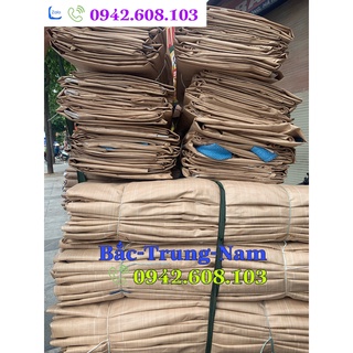 10 bao tải cẩu 1 tấn, bao jumbo miệng rộng xả đáy