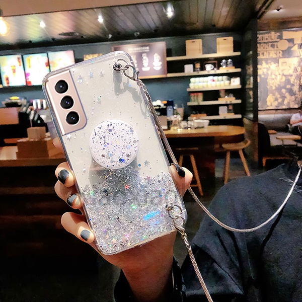Ốp Điện Thoại In Họa Tiết Bầu Trời Sao Có Giá Đỡ Và Dây Đeo Cho samsung galaxy s21 fe 5g galaxy s21fe 5g