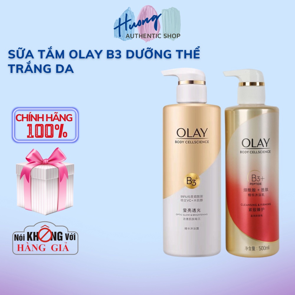 Sữa Tắm Olay B3 Dưỡng Thể Trắng Da, Dưỡng Ẩm Cho Làn Da Trắng Sáng Mịn Màng Hơn - cosmentic_store