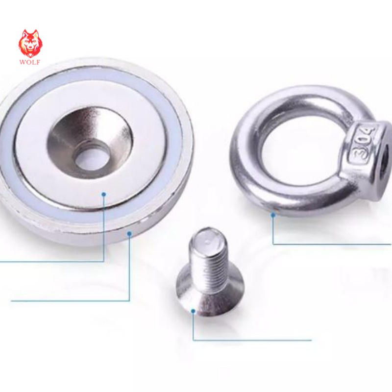 Nam châm cứu hộ khuyên tròn đa năng D20, D42, D48, D60 cực mạnh lên đến 130kg