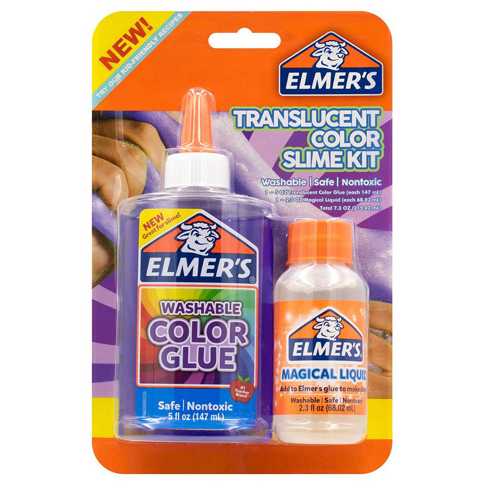 Bộ sản phẩm mini làm slime Elmer’s Washable Color Glue Slime Kit – Purple
