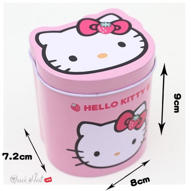 Hộp 40 dây buộc tóc cho bé hình hello kitty