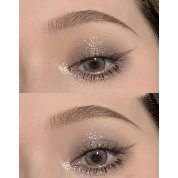 [Hàng mới về] Bảng phấn mắt 4 màu tông đen lấp lánh trang điểm mắt khói