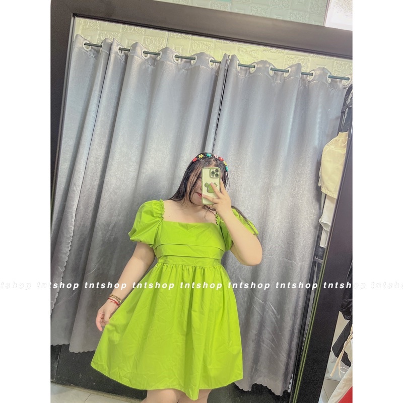 ĐẦM BABYDOLL NƠ XẾP NGỰC [ TNT SHOP BIGSIZE 60kg 90kg ] | BigBuy360 - bigbuy360.vn