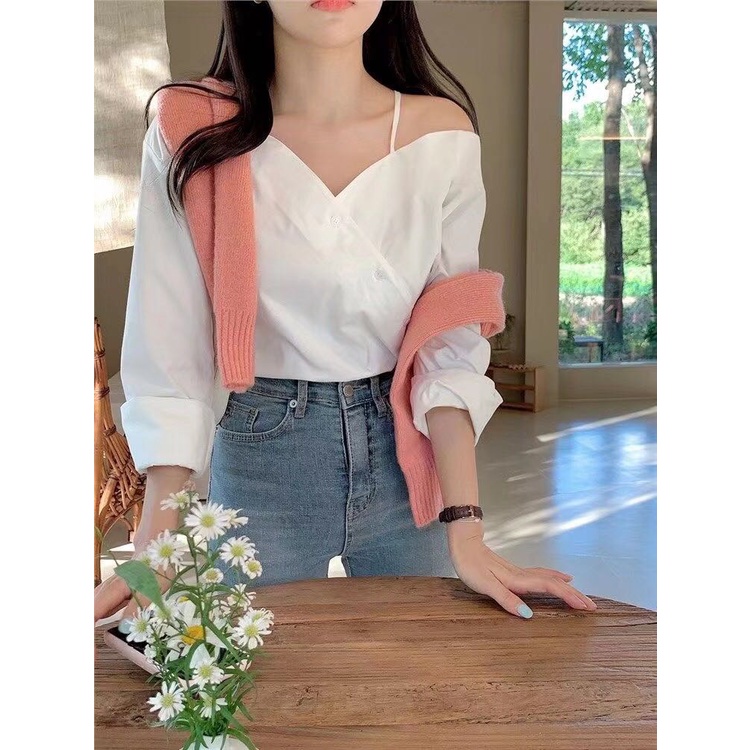 SƠMI TRỄ VAI MỘT DÂY