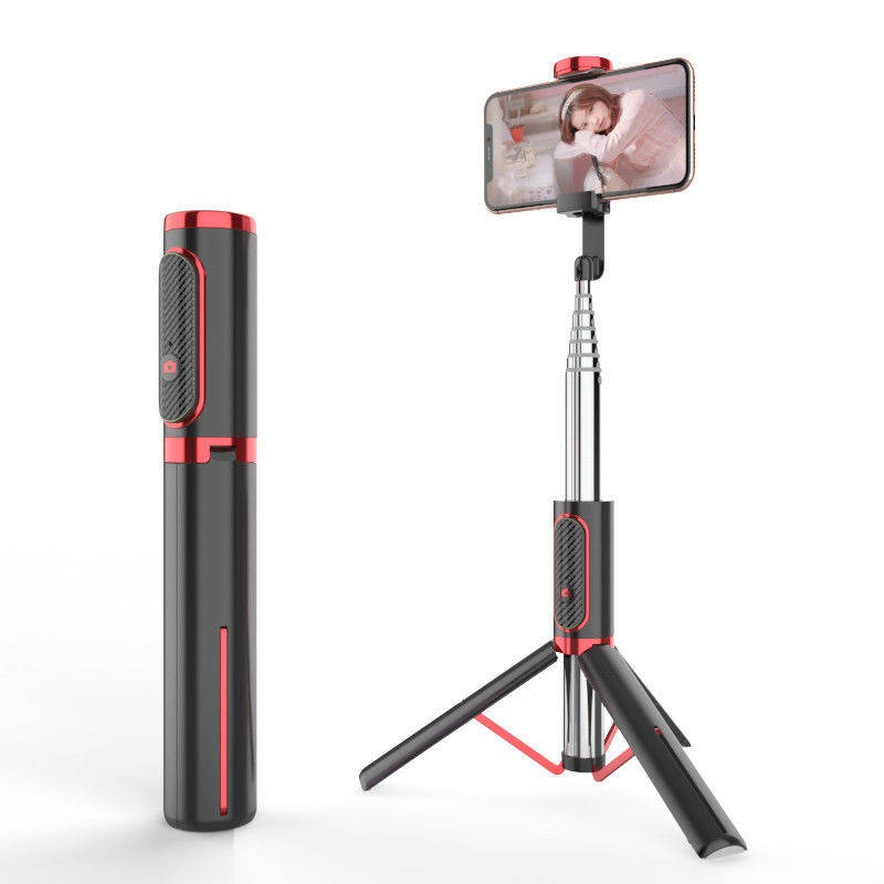 Đa chức năng, thanh selfie đỏ, bluetooth tích hợp, điều khiển phát sóng trực tiếp ngoài trời, ghi hình video nhỏ Mini Po | BigBuy360 - bigbuy360.vn