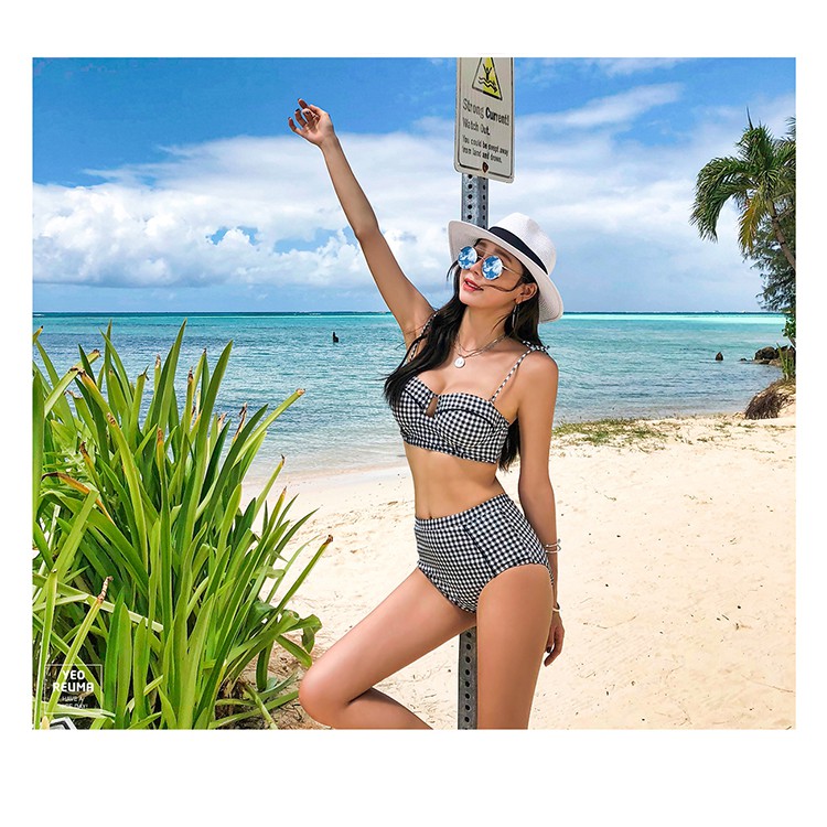 BG080 SÉT BIKINI 2 MẢNH KẺ CARÔ