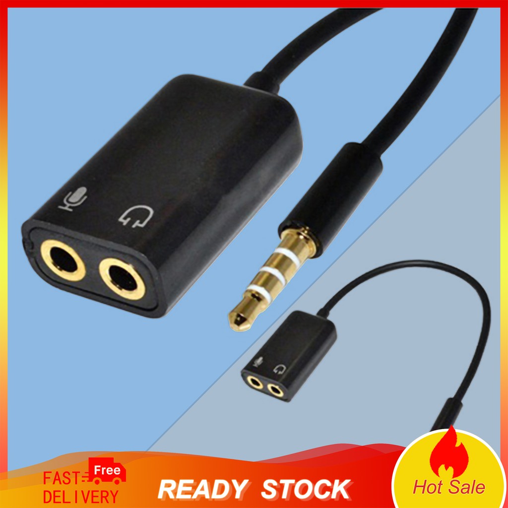 Dây cáp chìa nguồn cổng tai nghe micro giắc cắm 3.5mm cao cấp