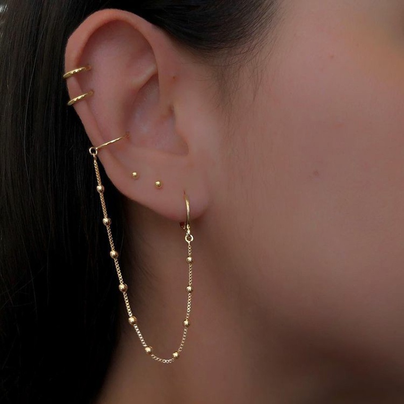 Bộ khuyên kẹp vành tai IF ME kiểu bướm đính đá thời trang cho nữ