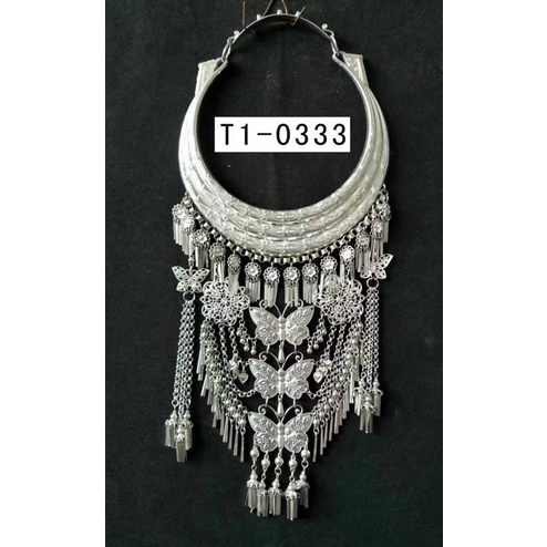 Kiêng cổ bạc dân tộc , kiềng cổ boho