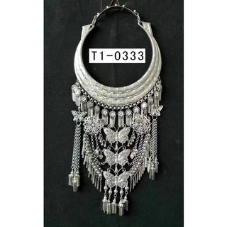 Kiêng cổ bạc dân tộc , kiềng cổ boho