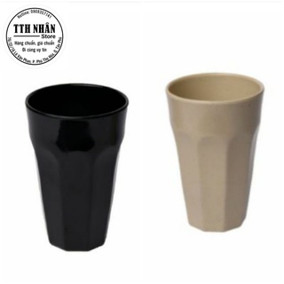 Ly nhựa Melamine cao 13.3cm màu đen/nâu dùng uống trà đá