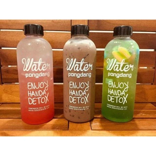 Bình nước nhựa Water Pongdang Detox 1000ml (1 lít) kèm túi vải