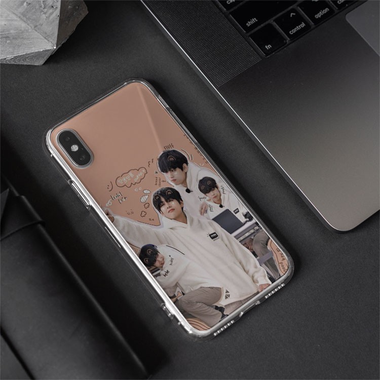 Ốp điện thoại BTS Taehyung collage cute cho iPhone 8 Plus 7Plus X XR Xs Max 6 6s Plus 11 Pro Max BLUTAE0010