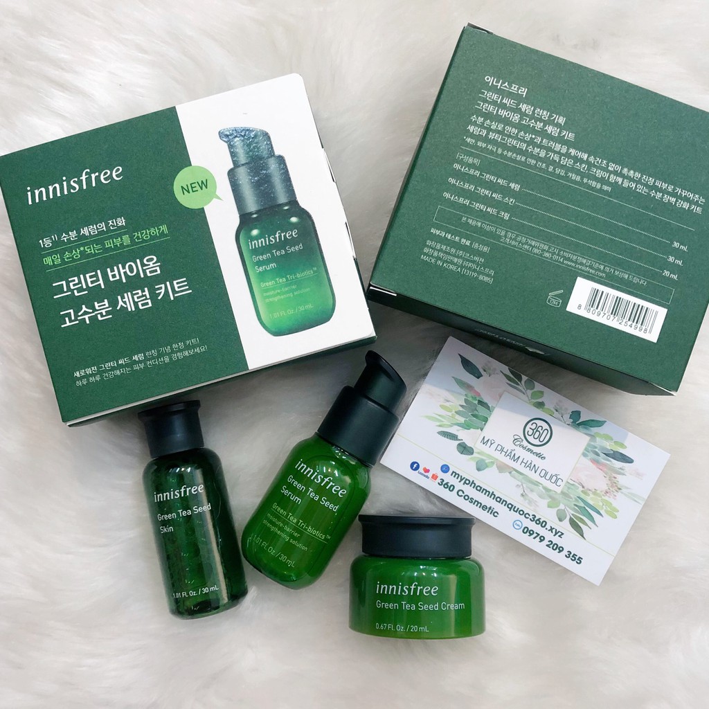 Set Dưỡng Serum Trà Xanh Đặc Biệt Innisfree Special Gift Set [Green Tea Seed Serum]