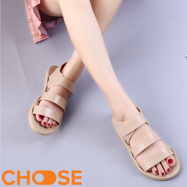 Giày Nữ Choose Đi Mưa Sandal 3 Quai Nhựa Chống Thấm Nước Cho Các Bạn Trẻ Mùa Mưa G18K5 | BigBuy360 - bigbuy360.vn