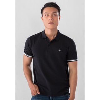 Áo Thun Nam Ngắn Tay Có Cổ Màu Đen Giordano Polo Phối Viền Cổ Và Tay Có Logo Con Cóc Màu Đen 0101870062
