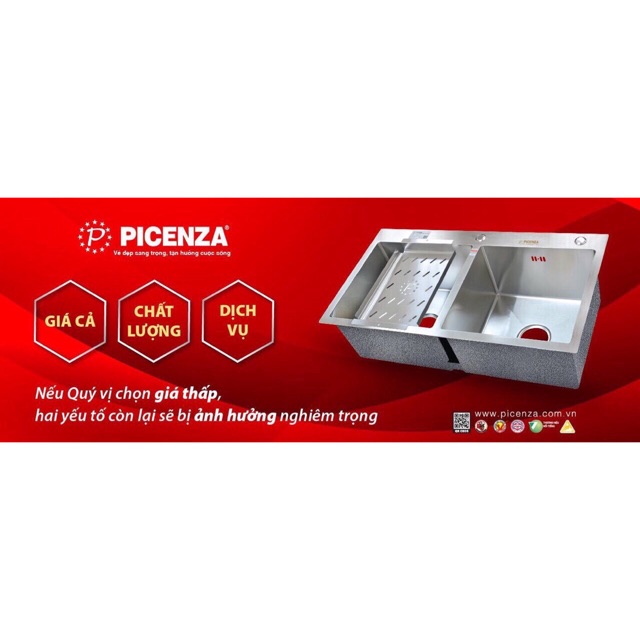 Chậu rửa bát đúc Picenza hàng chính hãng