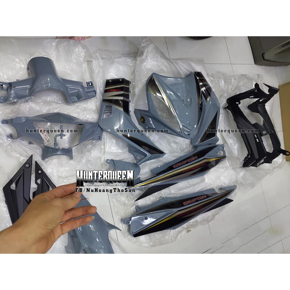 Tem rời xe Exciter 2009 đẹp - Tem Crypton xám xi măng - Tùy chỉnh theo yêu cầu. Exciter chất lượng cao