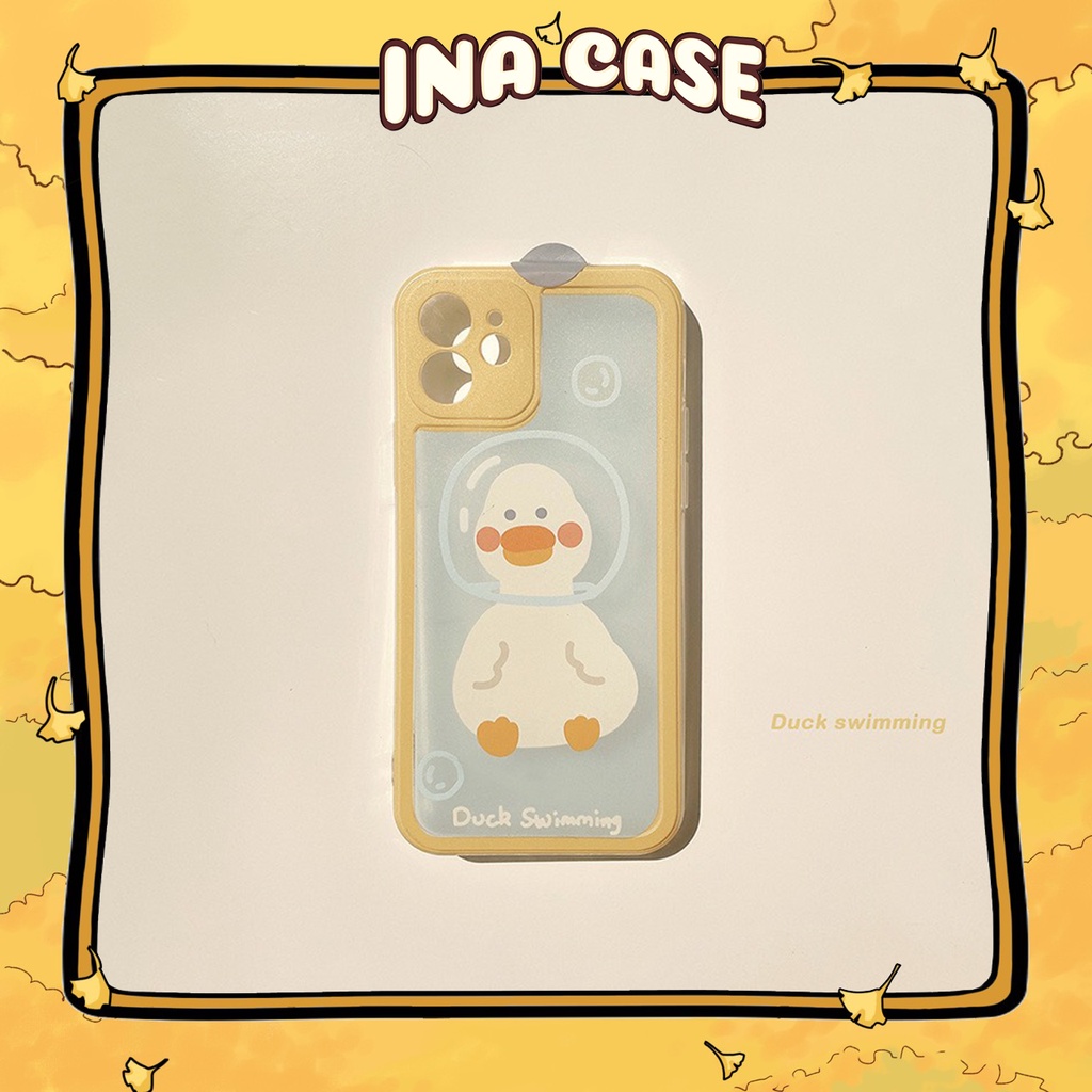 Ốp lưng iphone cạnh vuông Duck Swimming 6s/6plus/6splus/7plus/8plus/x/xs/xs max/11/11promax/12pro/12promax