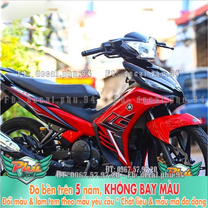 Tem rời EX 135 LC 2011-2014 đỏ đen (P) -1