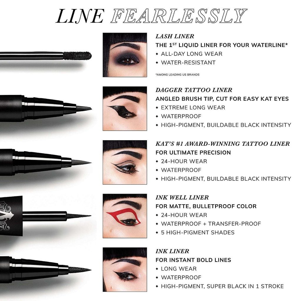 Kat Von D ⚜️ Bút kẻ mắt nước dạ chống nước Tattoo / Dagger Waterproof Liquid Eyeliner | BigBuy360 - bigbuy360.vn