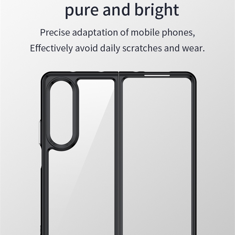 Ốp Điện Thoại Trong Suốt Màu Sắc Cho Samsung Z Fold 4 5G 7.6 inch Samsung Z Fold 4 5G Z Fold4 4