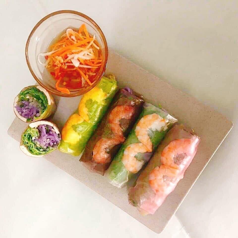 Bánh tráng gỏi cuốn gạo lứt rau củ ngũ sắc ăn eatclean NTFood 300gr-500gr