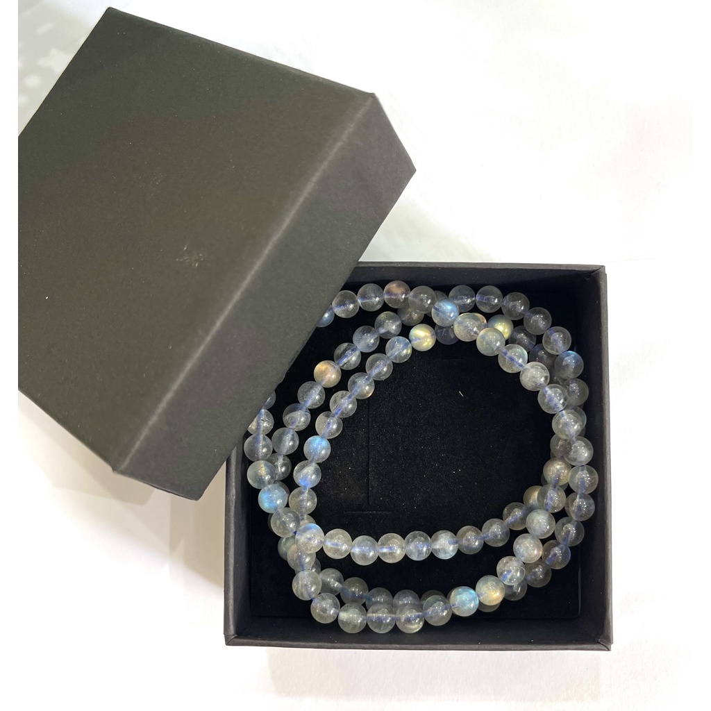 Vòng tay đá Xà Cừ – Labradorite – size 6mm, 3 Vòng quấn | Vòng tay phong thủy | CADA DECOR