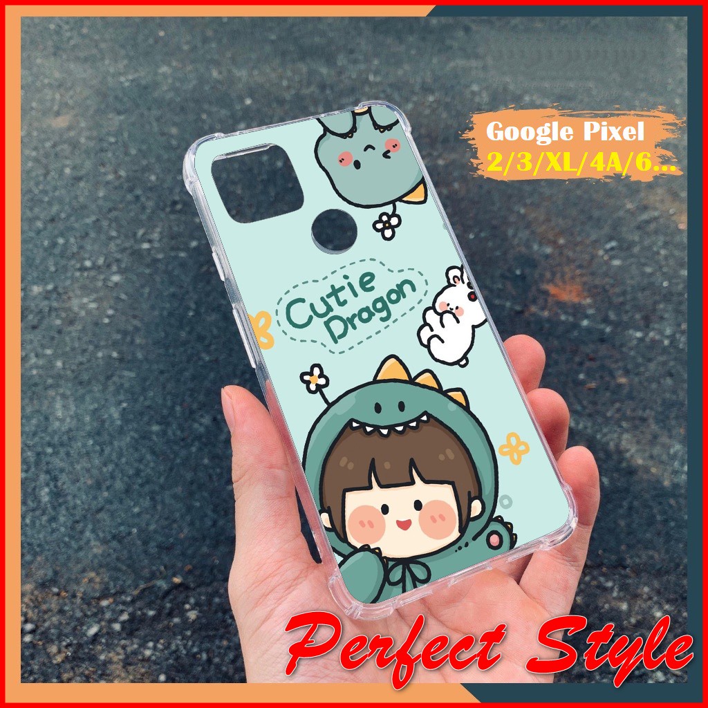 Ốp chống sốc in Khủng long Google Pixel 6 6pro 6A 2 2XL Pixel 3 3XL Pixel 3A XL Pixel 4 4XL 4A 4A Pixel 5