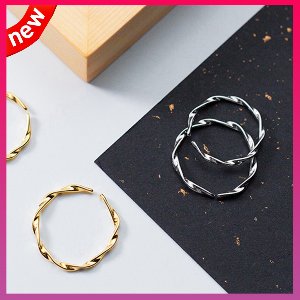 nhẫn bạc 925 nữ xoắn bạc 925 cá tính