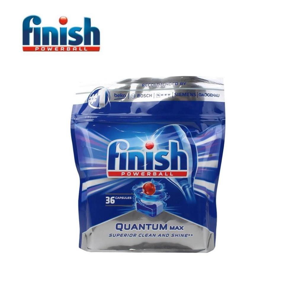 (HÀNG ĐỨC) Viên rửa chén bát Finish Quantum Max cho máy rửa bát 36 viên/túi