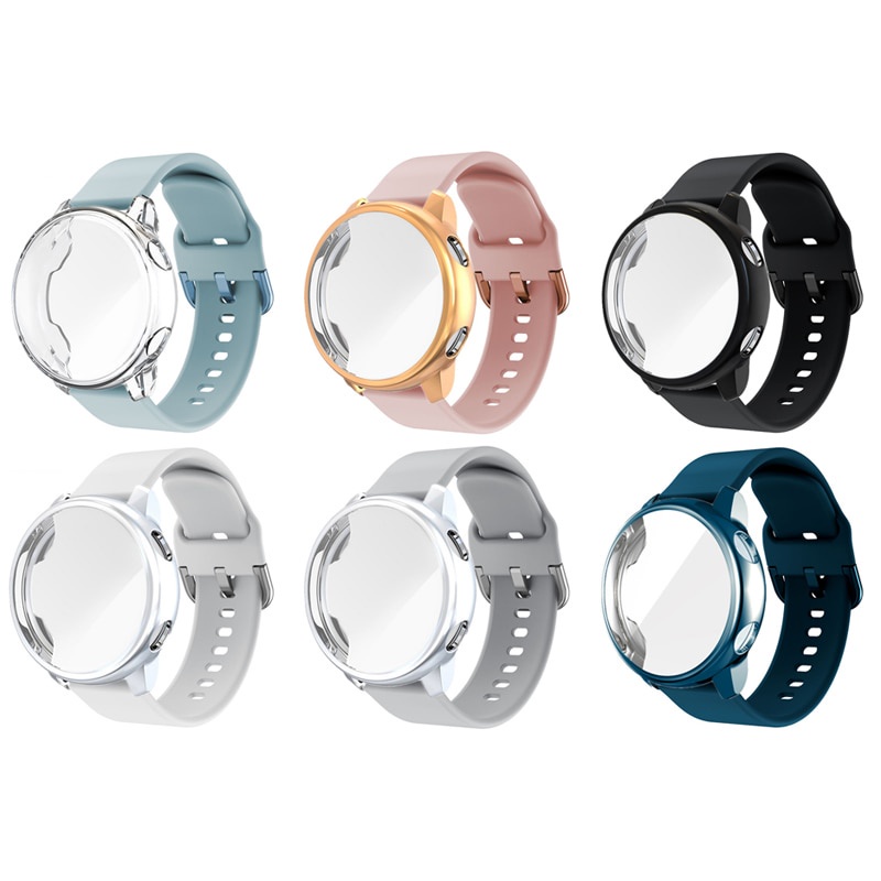 Ốp Bảo Vệ Đồng Hồ Samsung Galaxy Watch Active 2 40mm 44mm Active R500 Bằng Silicone