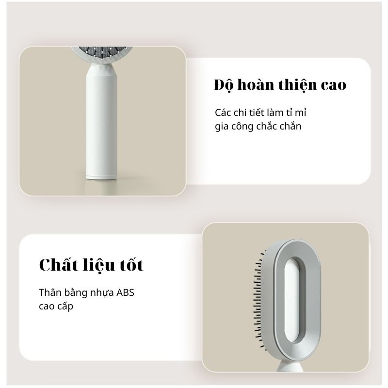 Lược gỡ rối tóc AKIO có đệm hơi massage đầu chống rụng tóc