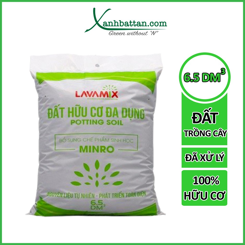 Đất Trồng Cây Giàu Dinh Dưỡng, Không Mùi Hôi Lavamix 6.5 dm3