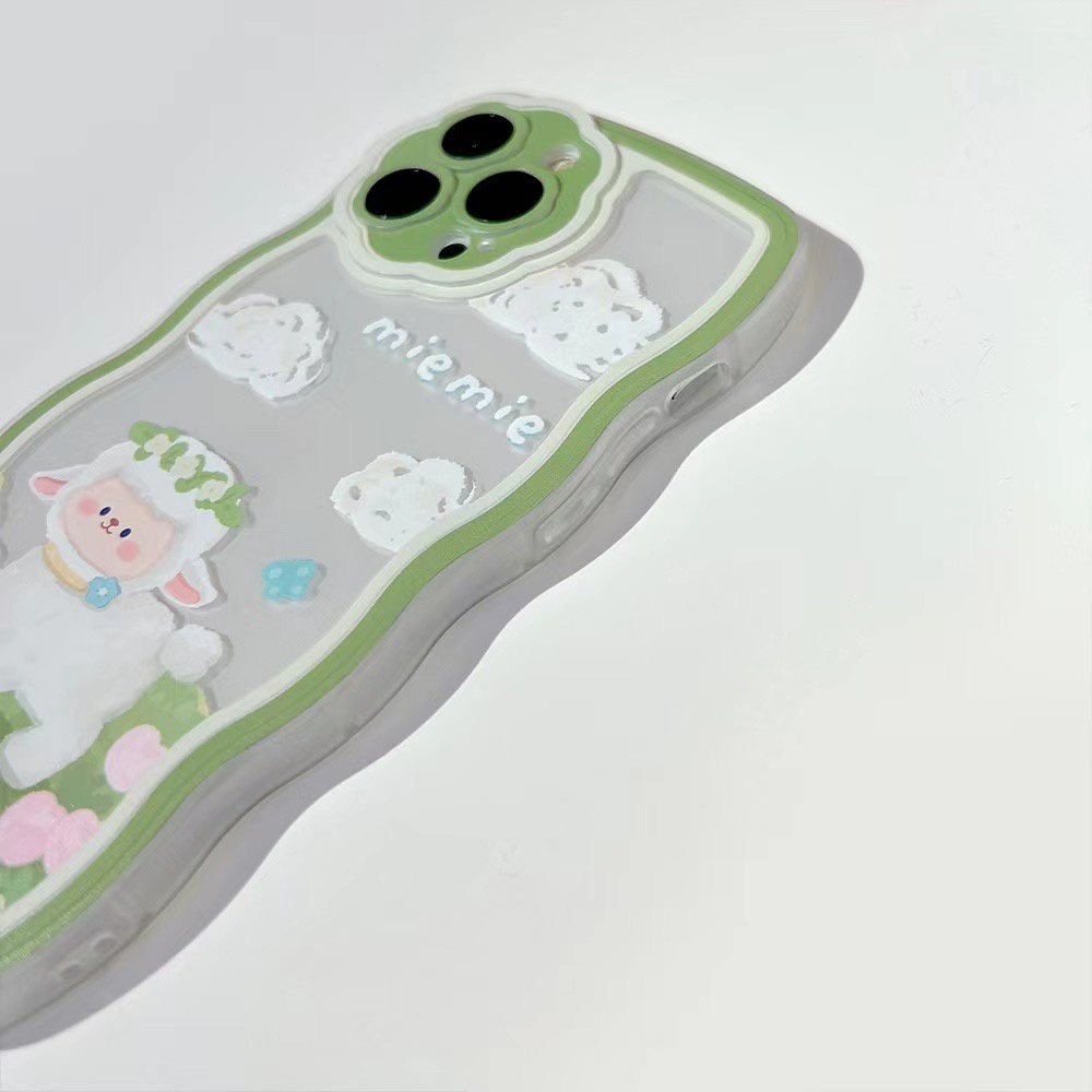 Ốp Điện Thoại tpu Mềm Họa Tiết Cừu Gắn Dây Xích Cho Iphone 12 pro max 11 pro max xs max xr x 13promax 7plus