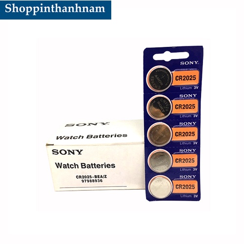 Vỉ 5 viên PIN Sony CR2032 / CR2025 Lithium 3V dung lượng cao