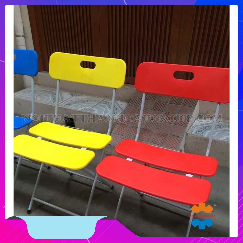 GHẾ GẤP 3 LÁ Nhựa Chân Sắt mảnh nhựa dẻo Cao Cấp Chính Hãng cho Quán Cafe, Văn Phòng, Gia đình phòng ăn | BigBuy360 - bigbuy360.vn