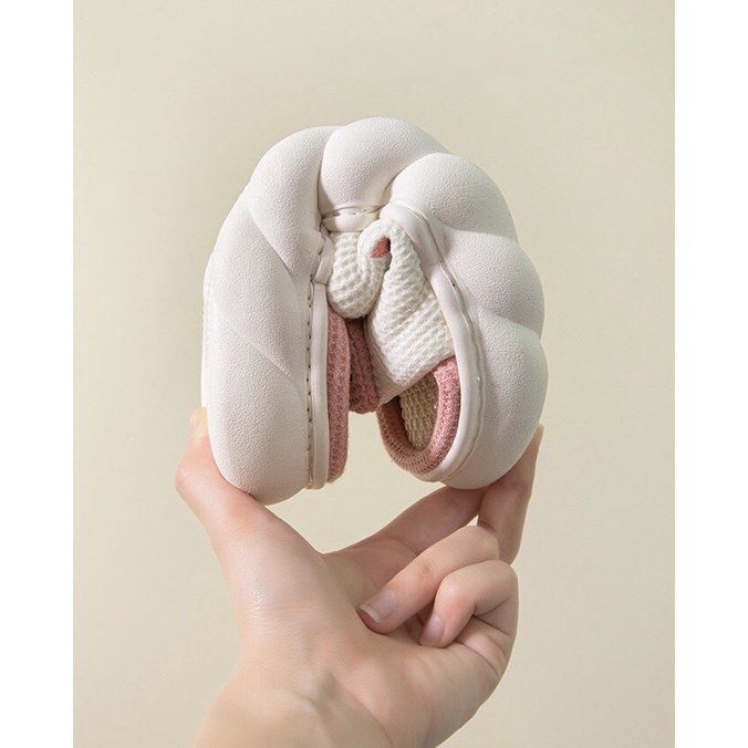 Dép vải bông quai ngang đế bánh mỳ, dép đi trong nhà hình CÀ RỐT DP02