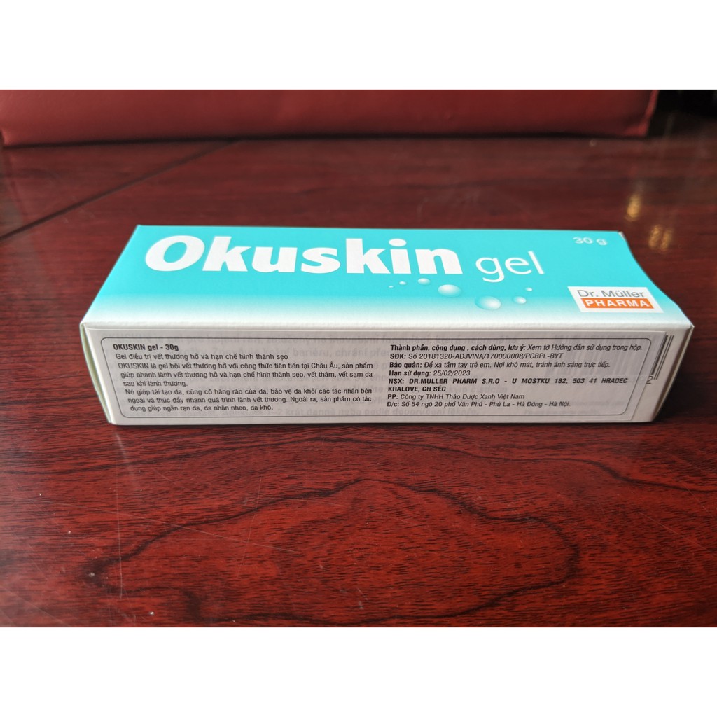 Gel bôi vết thương hở OKUSKIN - ngăn ngừa sẹo, rạn da... 30g