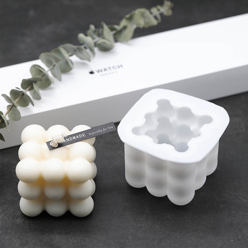 Set 2 Khuôn Silicon Làm Nến Sáp 3d Diy Phong Cách Giáng Sinh