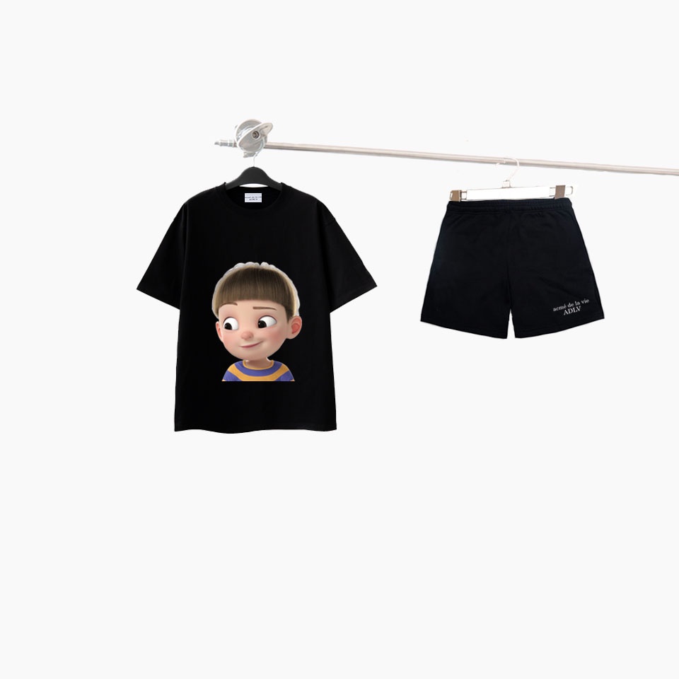 Quần áo trẻ em ADLV, Bộ đồ cho bé từ 1 đến 10 tuổi cộc tay SMILE BOY Bộ (58-59)