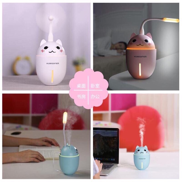 Máy phun sương mèo tạo ẩm mini 3in1