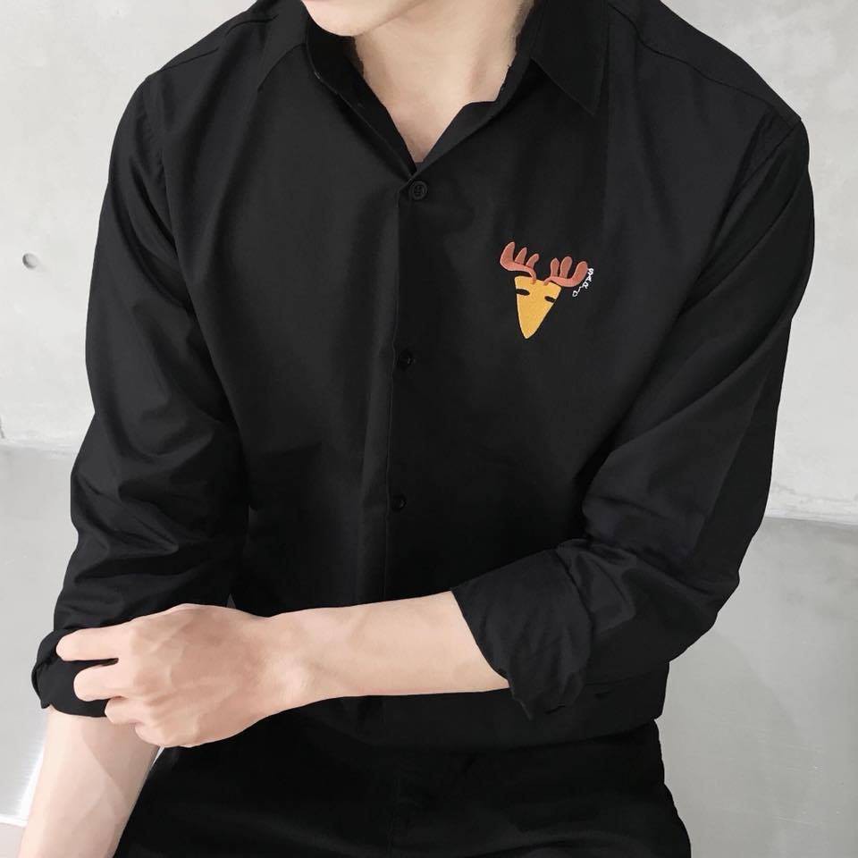 [Cường Store] Áo Sơ mi thêu hình thú