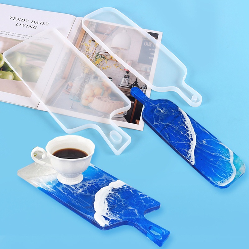 Khuôn Silicone Làm Khay Phục Vụ Hình Chữ Nhật Có Tay Cầm Tiện Dụng