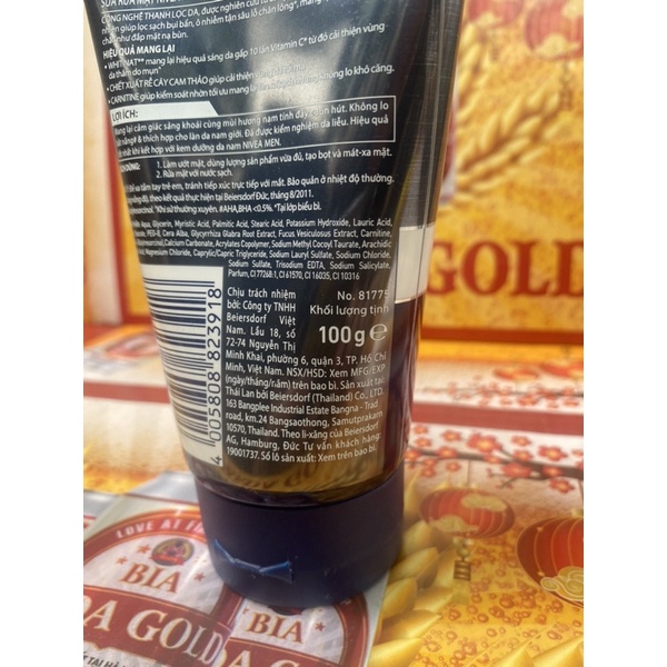 Sữa Rửa Mặt Nivea Dành Cho Nam 100g