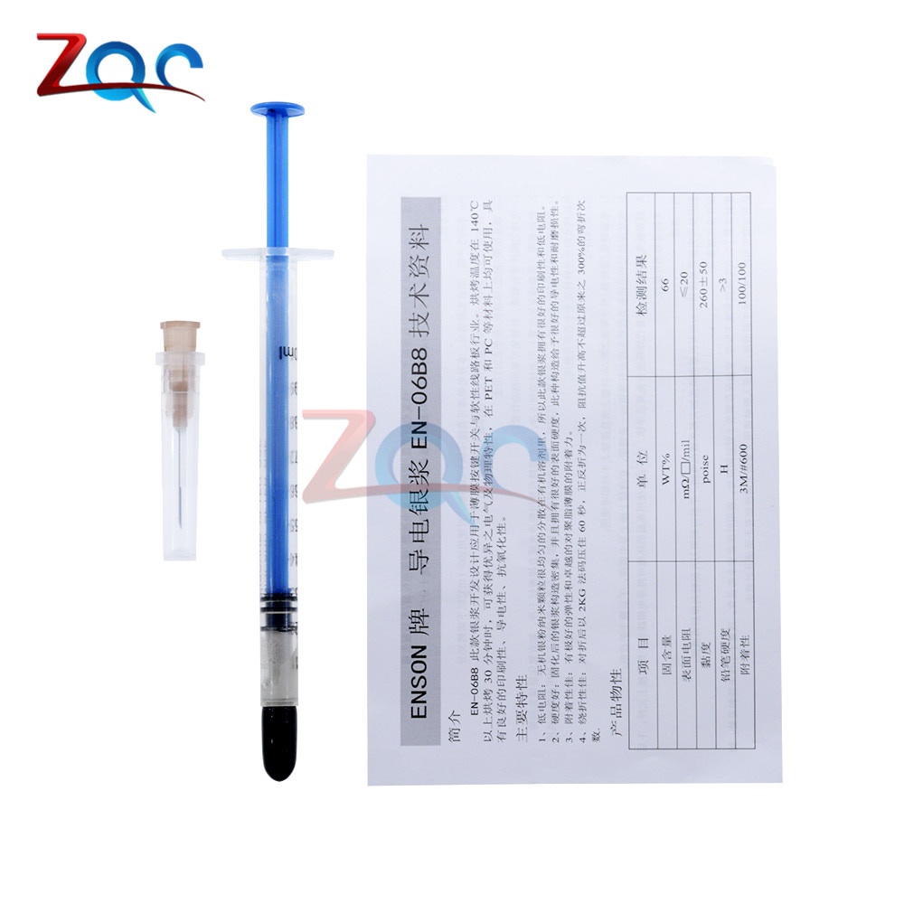 Keo Dán Dây Dẫn Điện 0.2ml Màu Bạc Tiện Dụng Cho Bảng Mạch Pcb