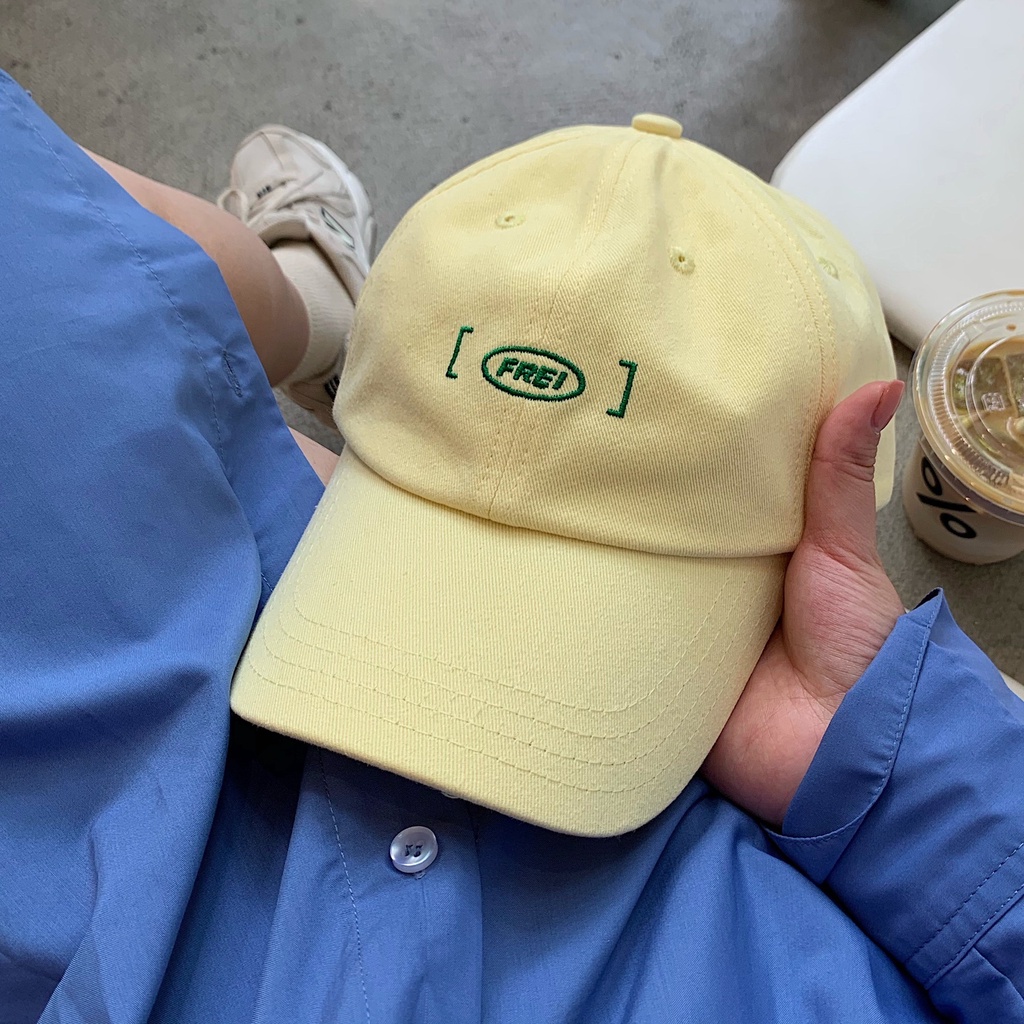 [High quality] vitality candy color ins letter soft top baseball hat women's all-match simple street cap