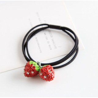 Kẹp tóc, dây buộc tóc quả dâu tây đỏ