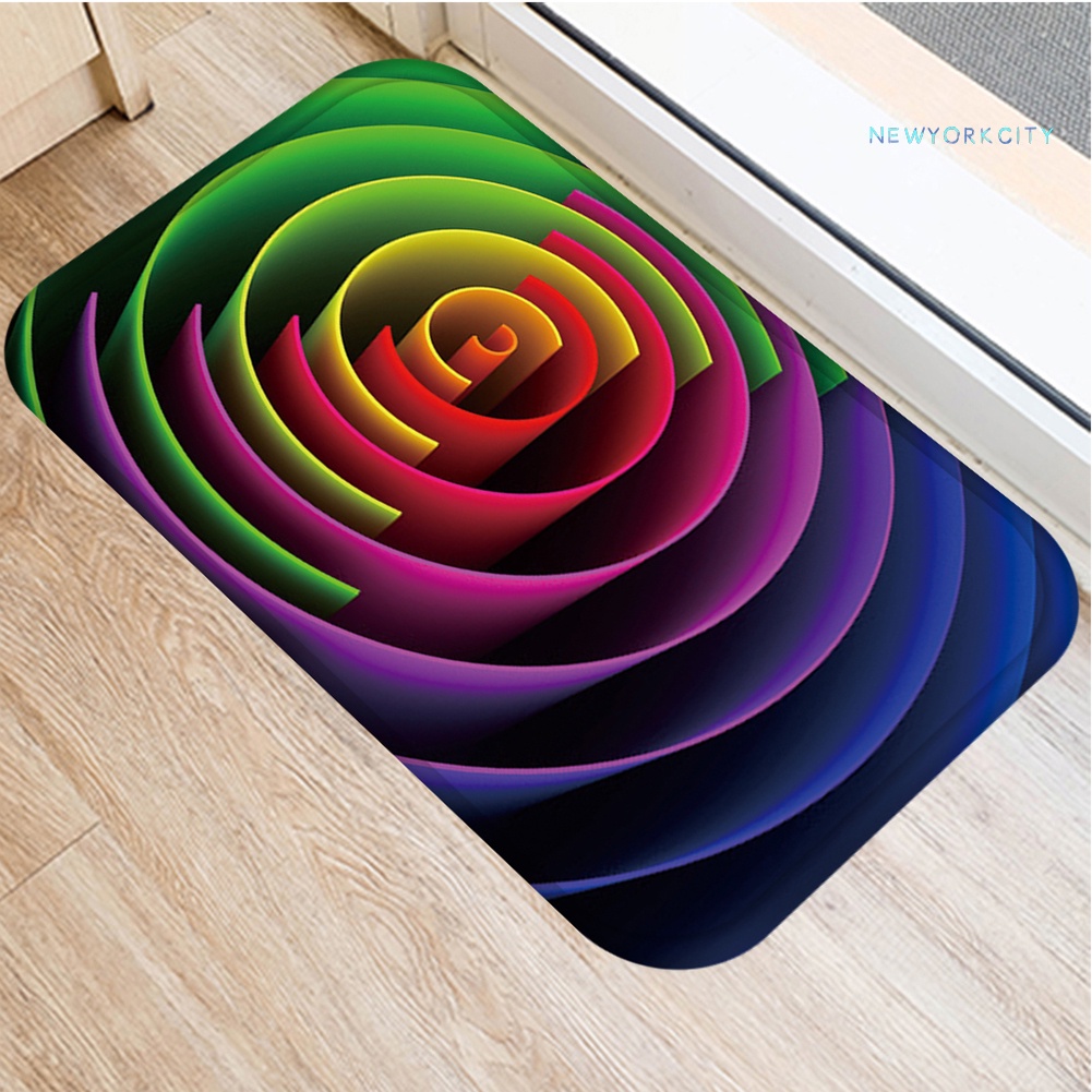 Thảm lót cửa chùi chân Chống Trượt Màu Sắc Tương Phản Cho Phòng Khách / Phòng Tắm